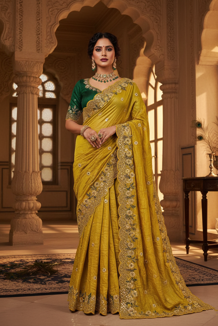Sea Treasure Crush Silk Saree