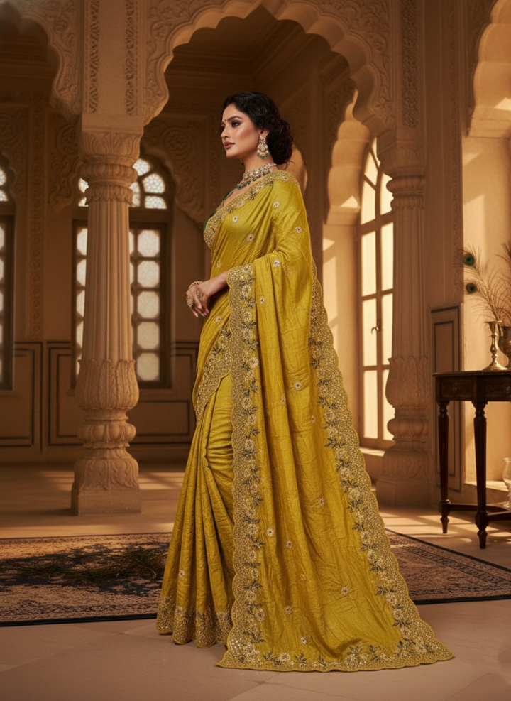 Sea Treasure Crush Silk Saree