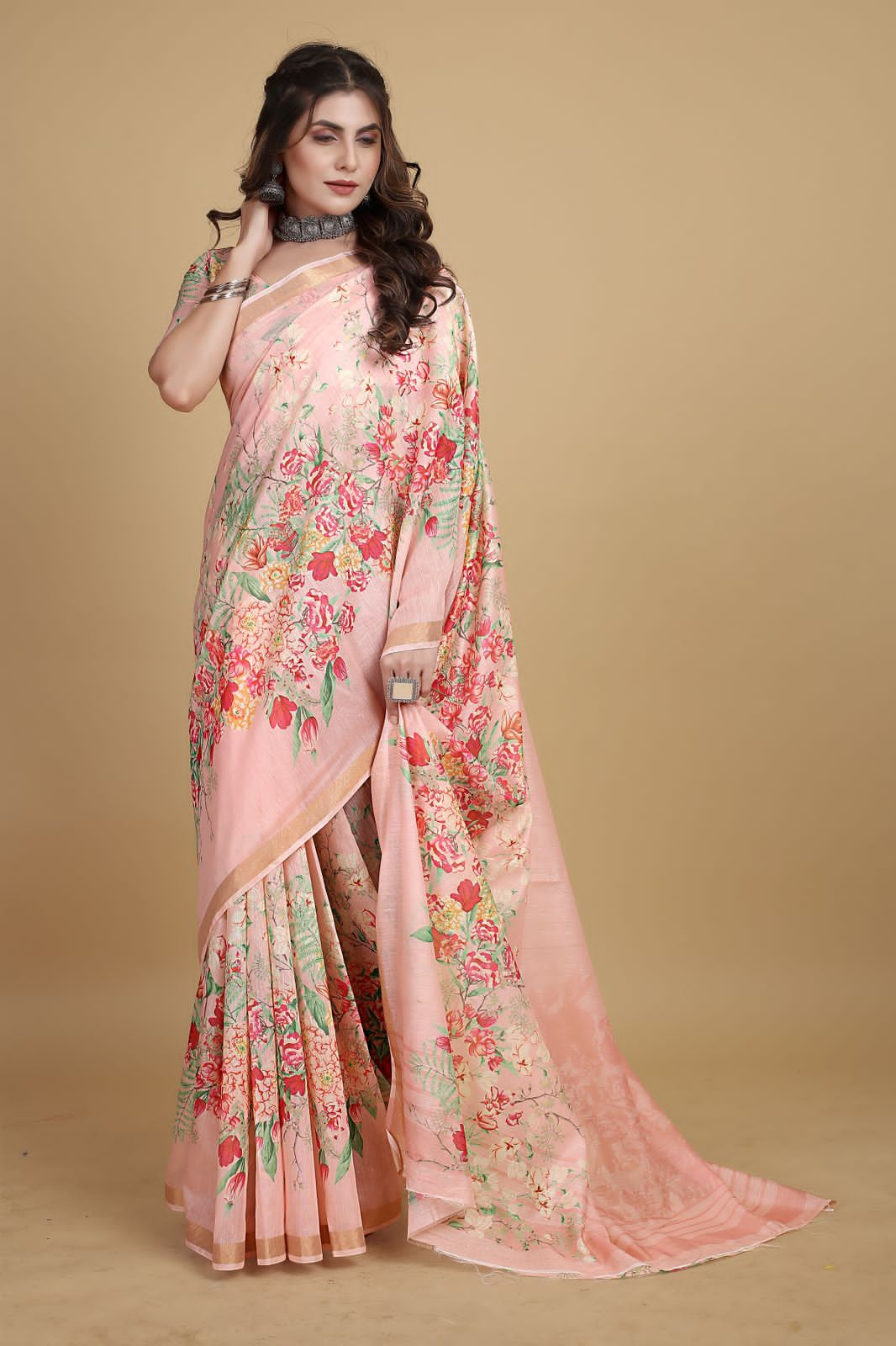 Meadow of Roses Fancy Chanderi Saree