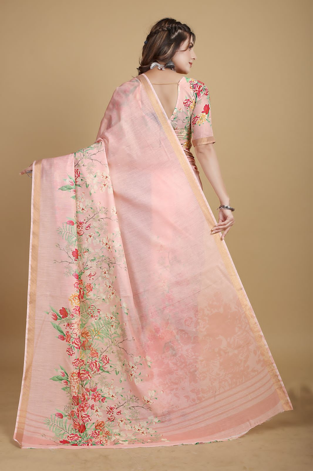 Meadow of Roses Fancy Chanderi Saree