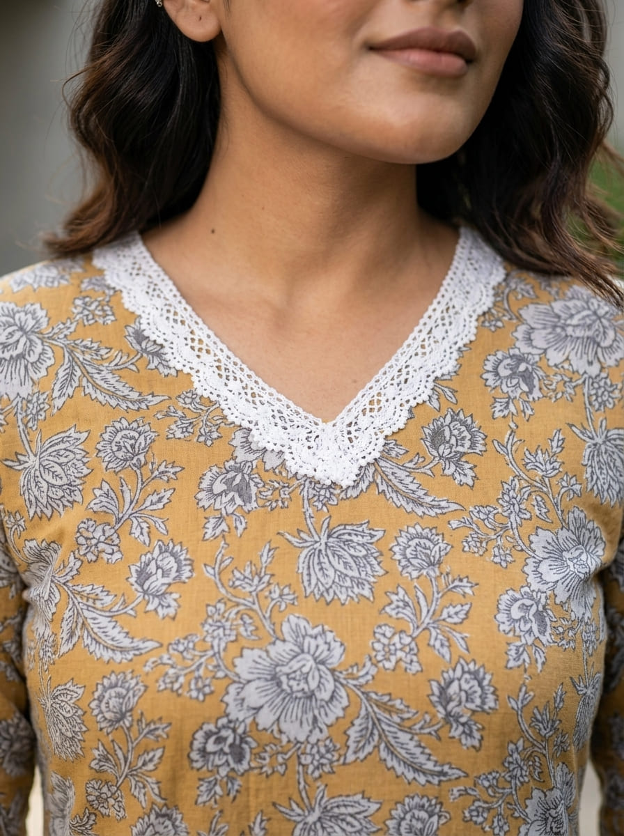 Shimmer Shrut Pure Cotton Kurti