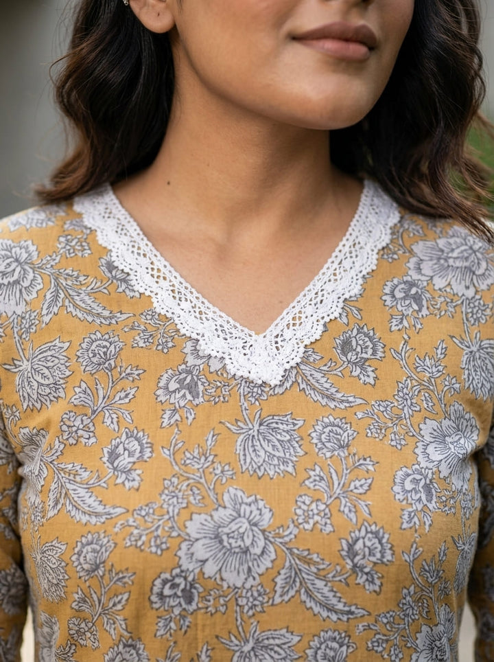 Shimmer Shrut Pure Cotton Kurti