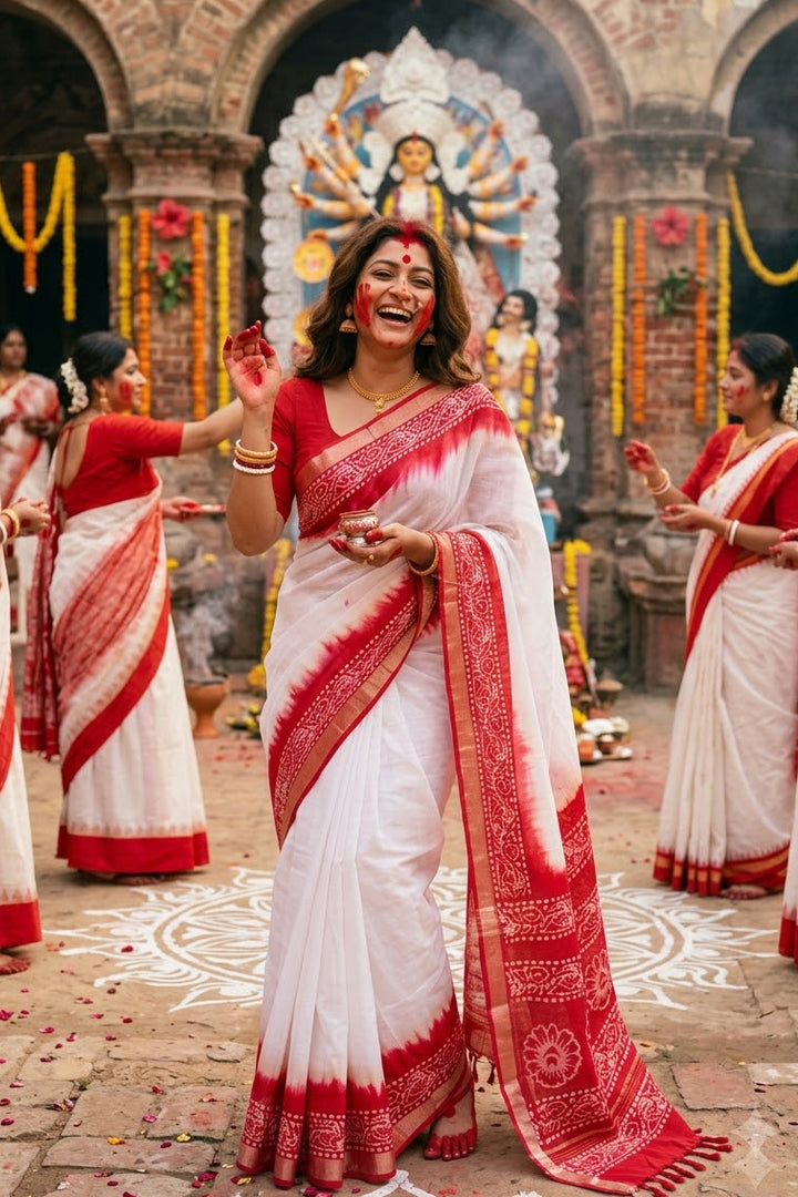 Mrinmoyee (মৃন্ময়ী) Cotton Linen Saree