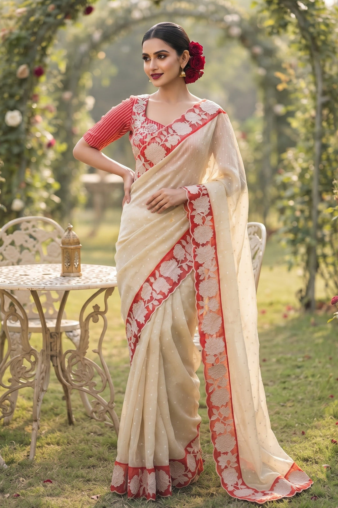 Soft Sand Gold Tissue Silk Saree