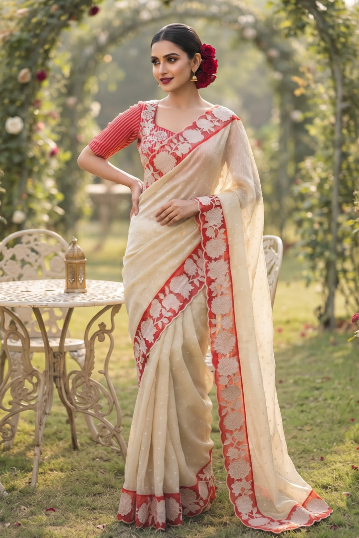 Soft Sand Gold Tissue Silk Saree