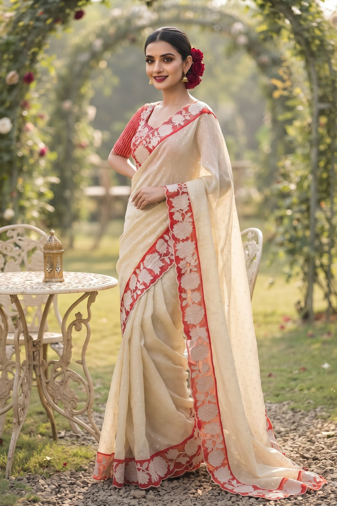Soft Sand Gold Tissue Silk Saree