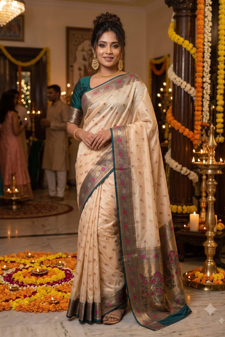 Zarika Semi Tussar Silk Saree