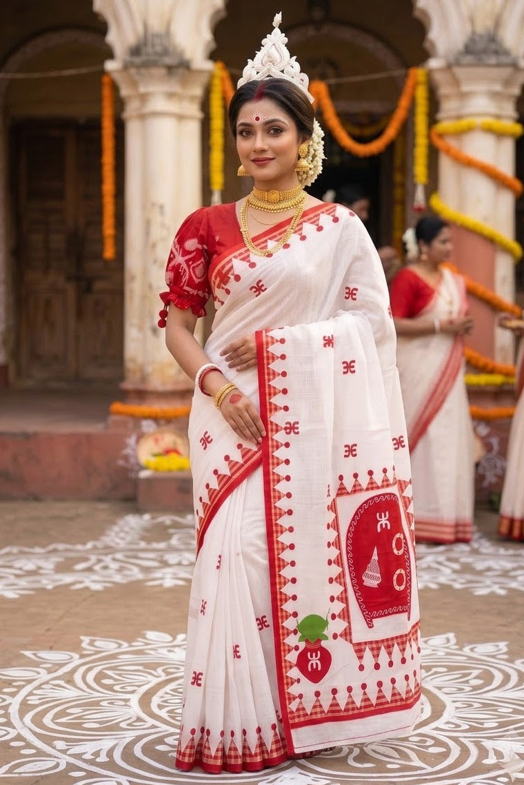 Shubhanjali Sacred Hour Designer Saree Blouse Combo
