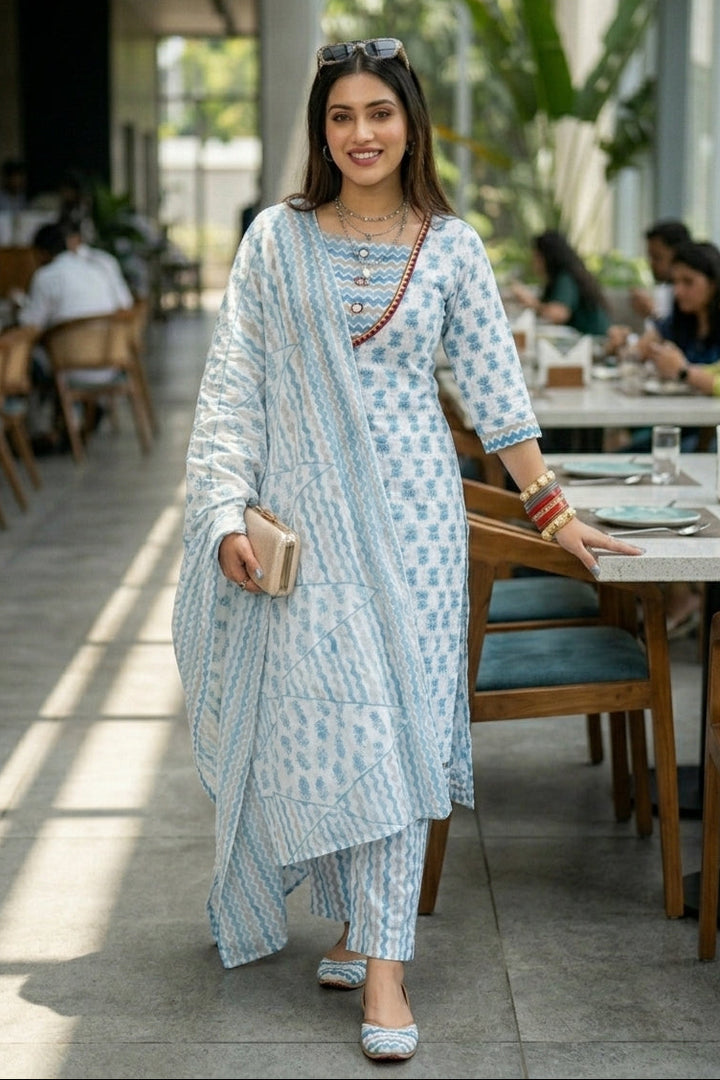 Cloud Wave  Kurti Set