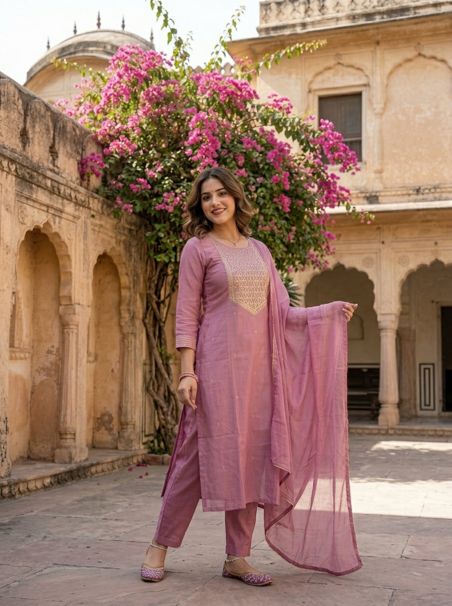 An Ode To Tradition Rayon Kurti Set