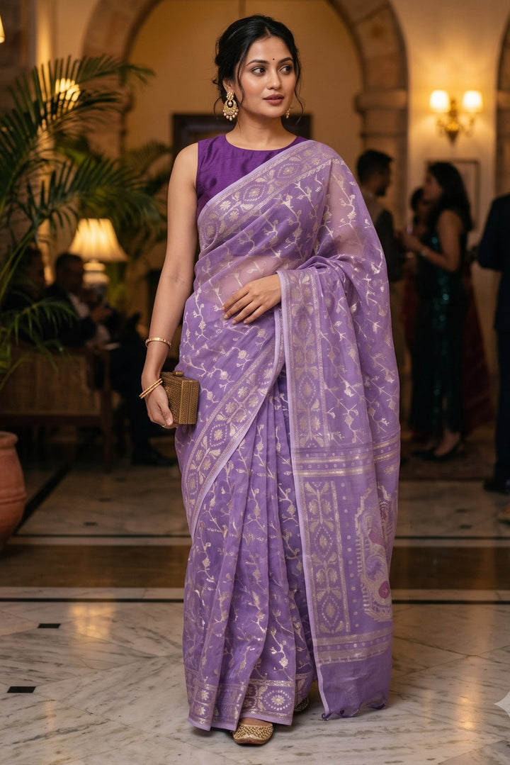 Megher Gaan Jamdani Saree