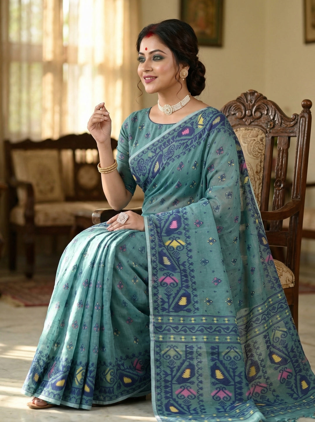 Sudarshana Dhakai Jamdani Saree