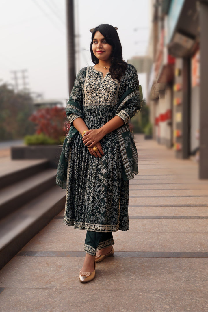 Festive Feels Naira Cut Kurti Set