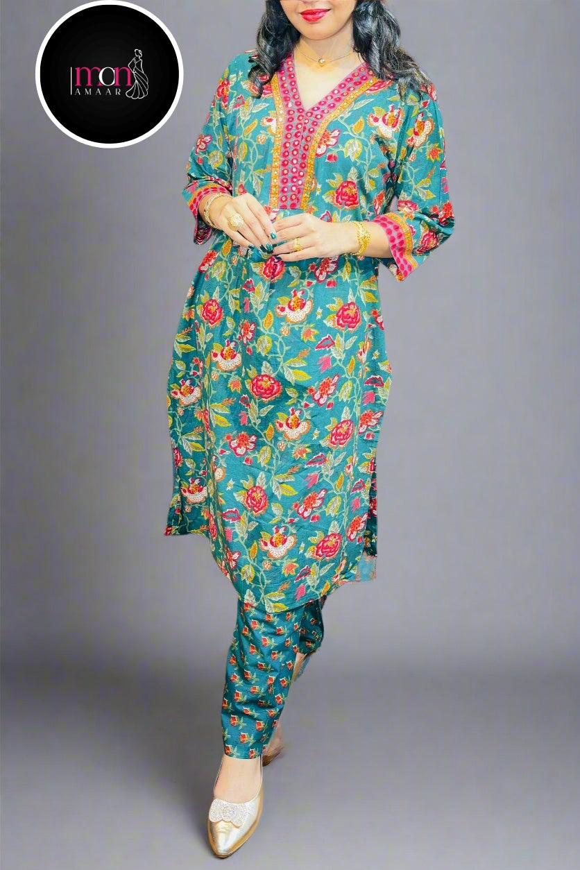 Crafted For Comfort -Cotton Kurti Set