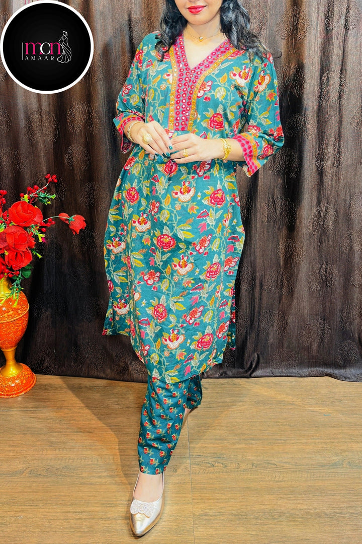 Crafted For Comfort -Cotton Kurti Set