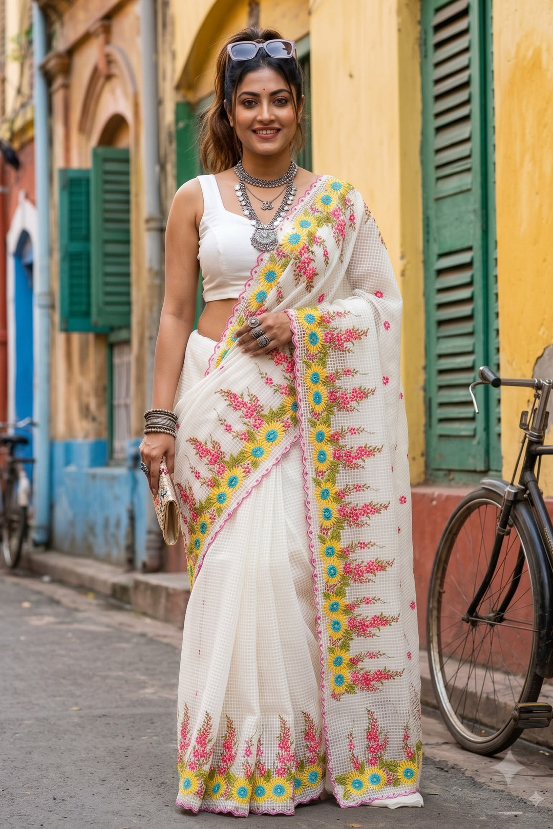 Kota Kween- Kota Saree With Embroidery work