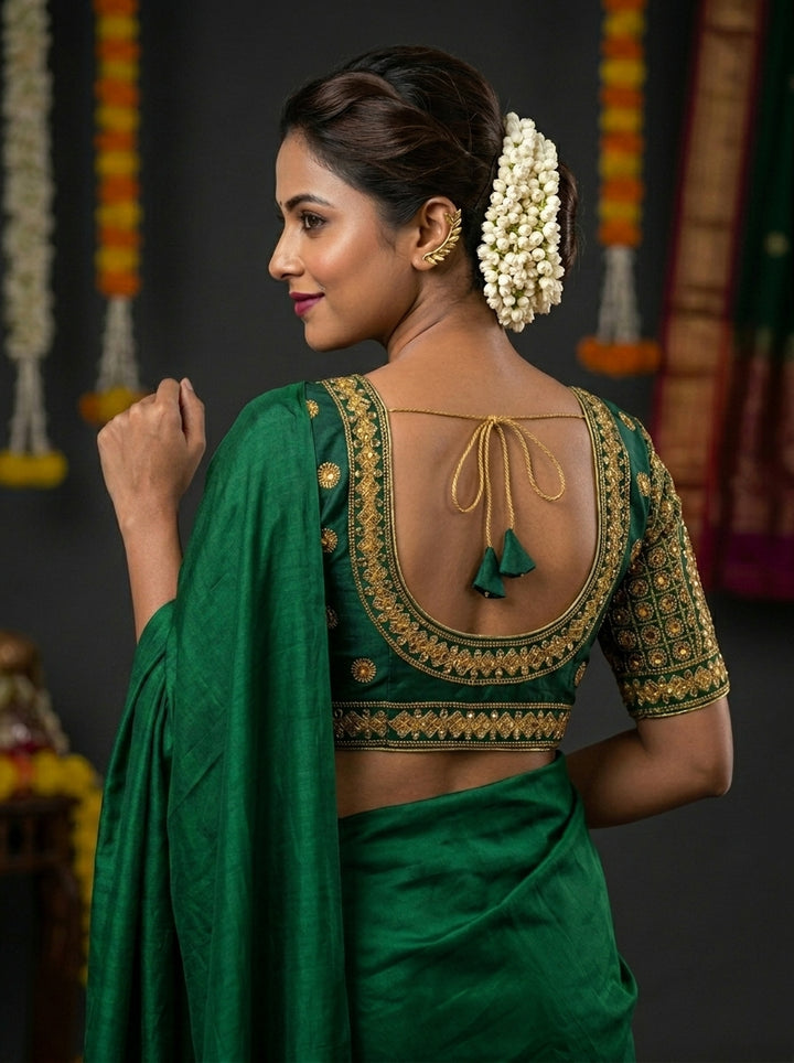 The Royal Emerald Slik Blouse