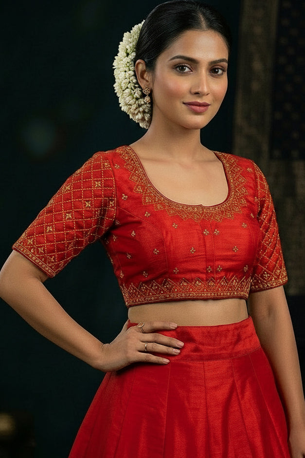 The Ruby Jaal Silk Blouse