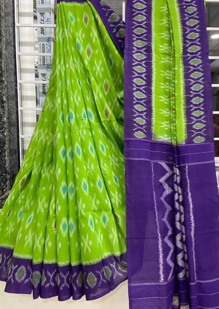 Ikkat Print Linen Saree