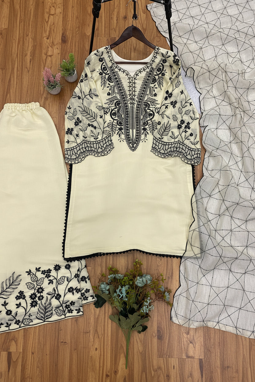 The Pastel Edit Partywear Kurti Set