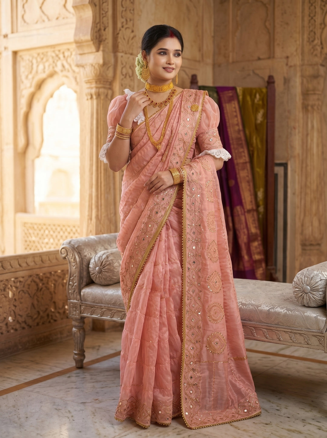 Monihar Kardana Jamdani Saree