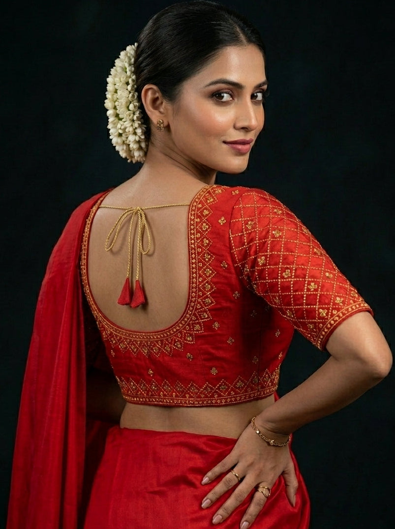 The Ruby Jaal Silk Blouse