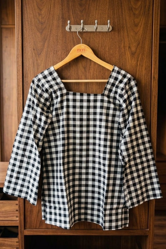 All Checked-Pure Cotton Kurti