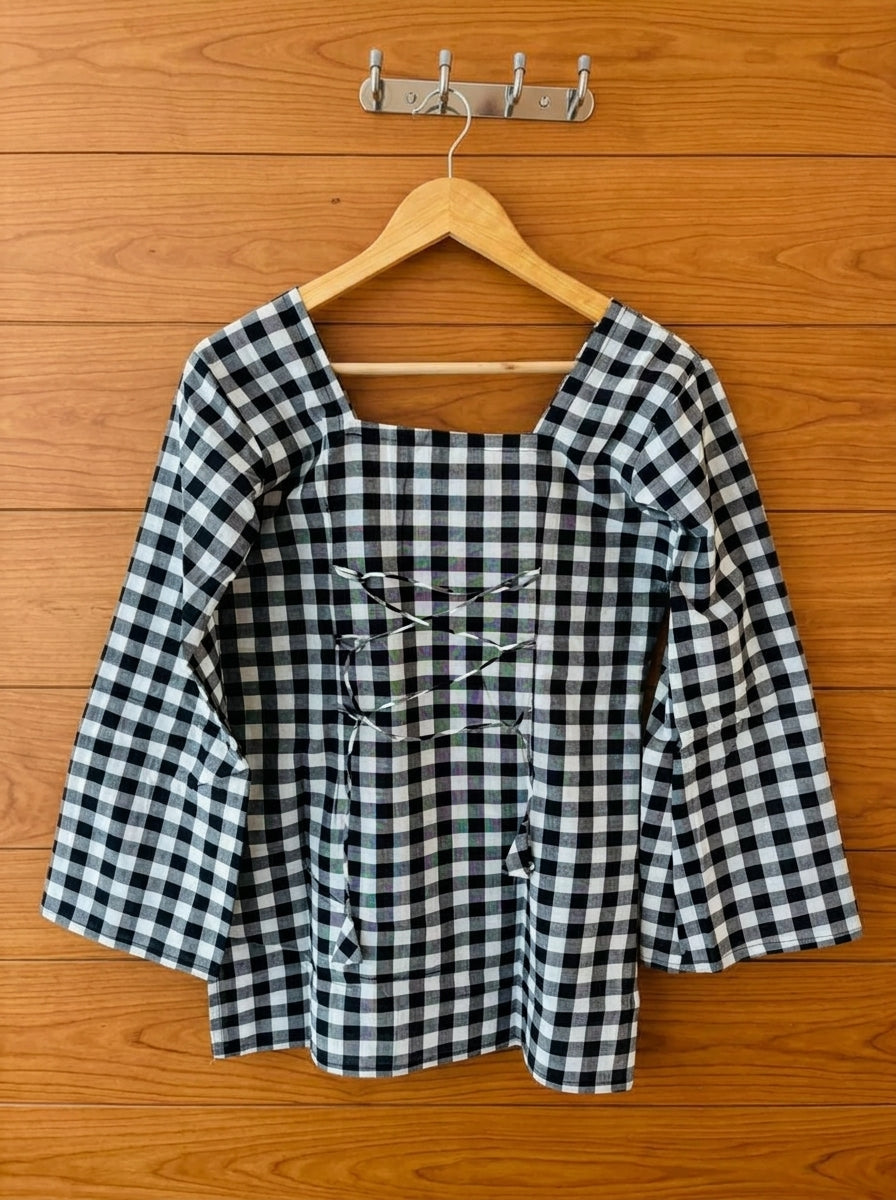 All Checked-Pure Cotton Kurti