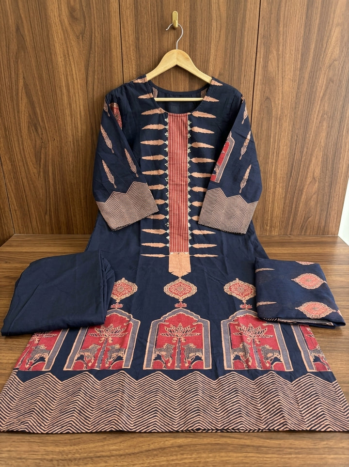 Rang Rush Ethnic Cotton Kurti Set
