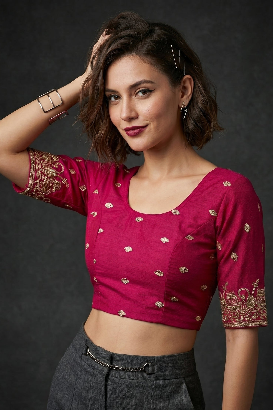 Cool and Crazy Stretchable Knitted Blouse