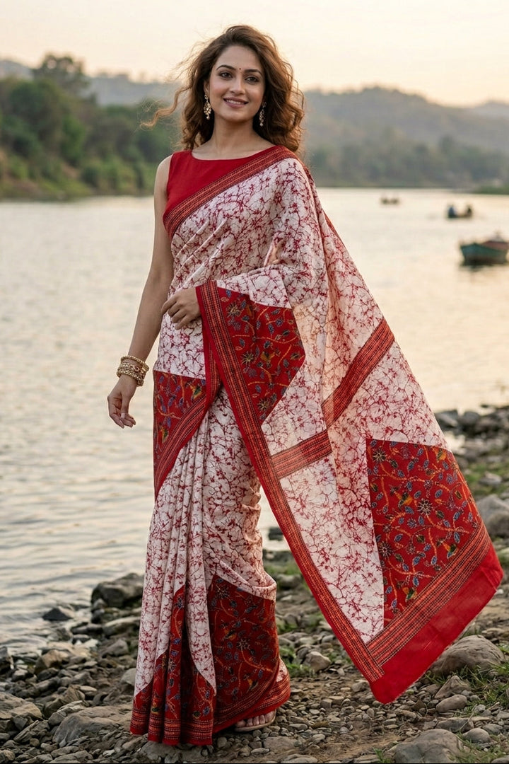 Trikon Ranga Fancy Silk Saree