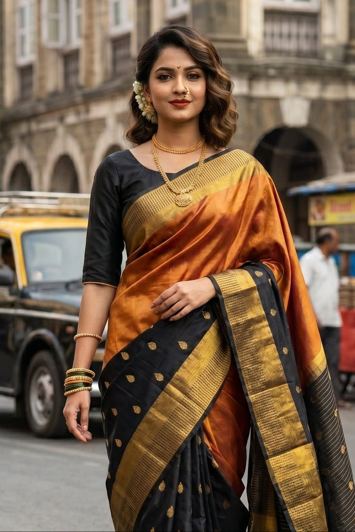 Silken Majesty Designer Katan Silk Saree