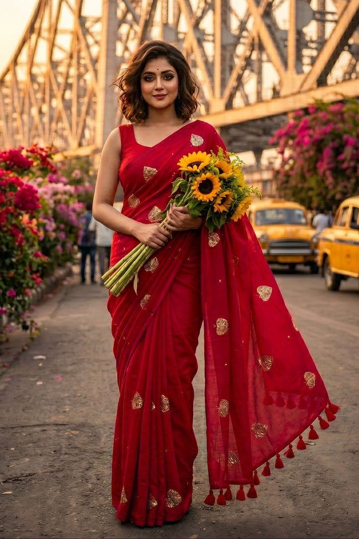 Bosonto Bilash Mul Cotton Saree