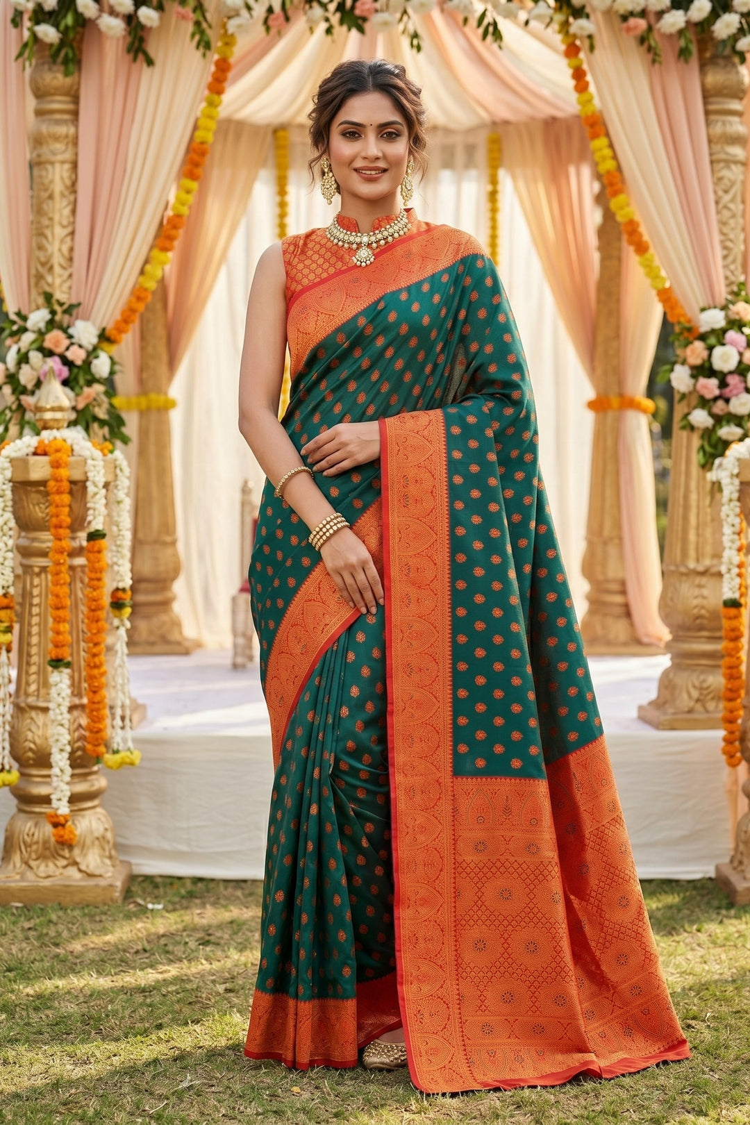 Mint Melody Fancy Silk Saree
