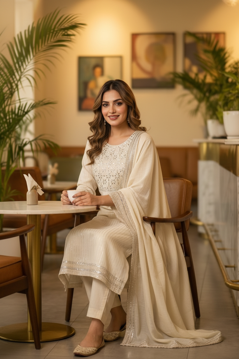 Endless Grace Cotton Kurti Set