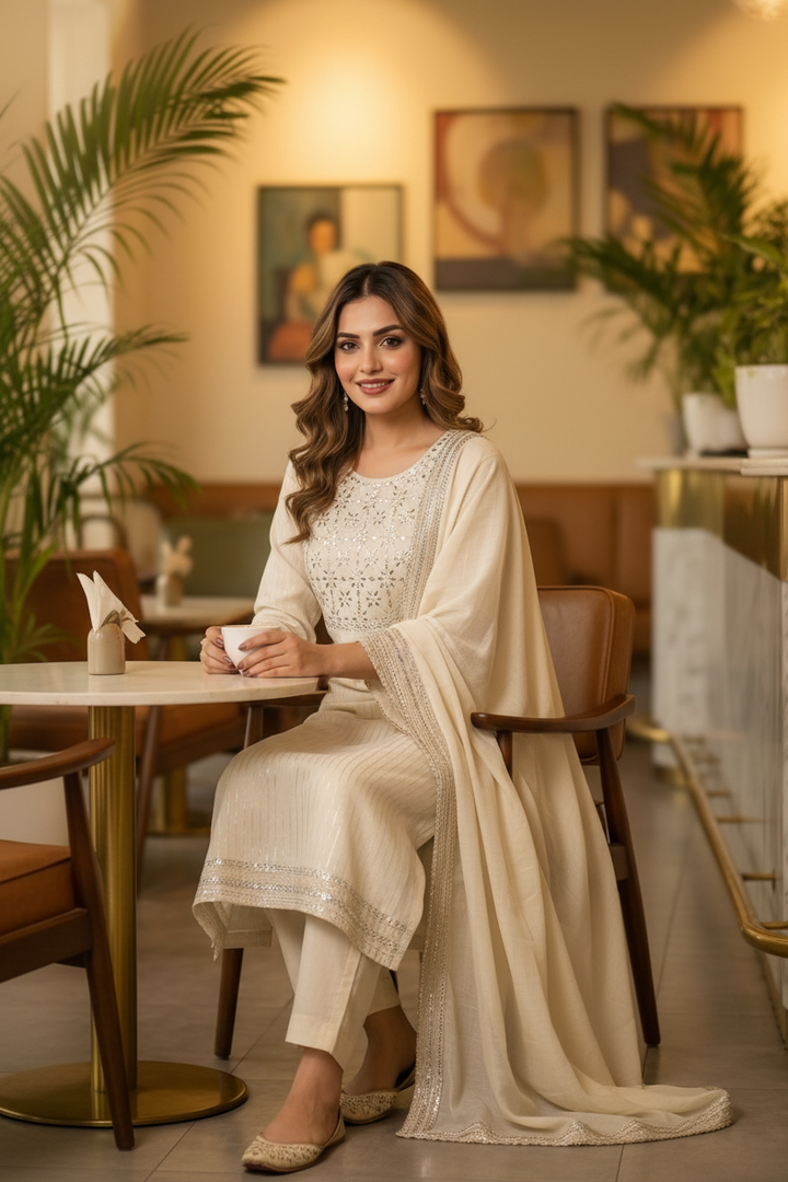 Endless Grace Cotton Kurti Set