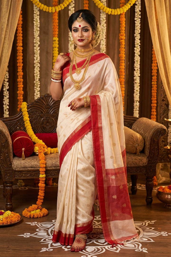 Pujarini  Banarasi Cotton Silk Saree