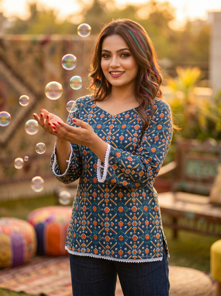 Happiness Bubble-Pure Cotton Kurti