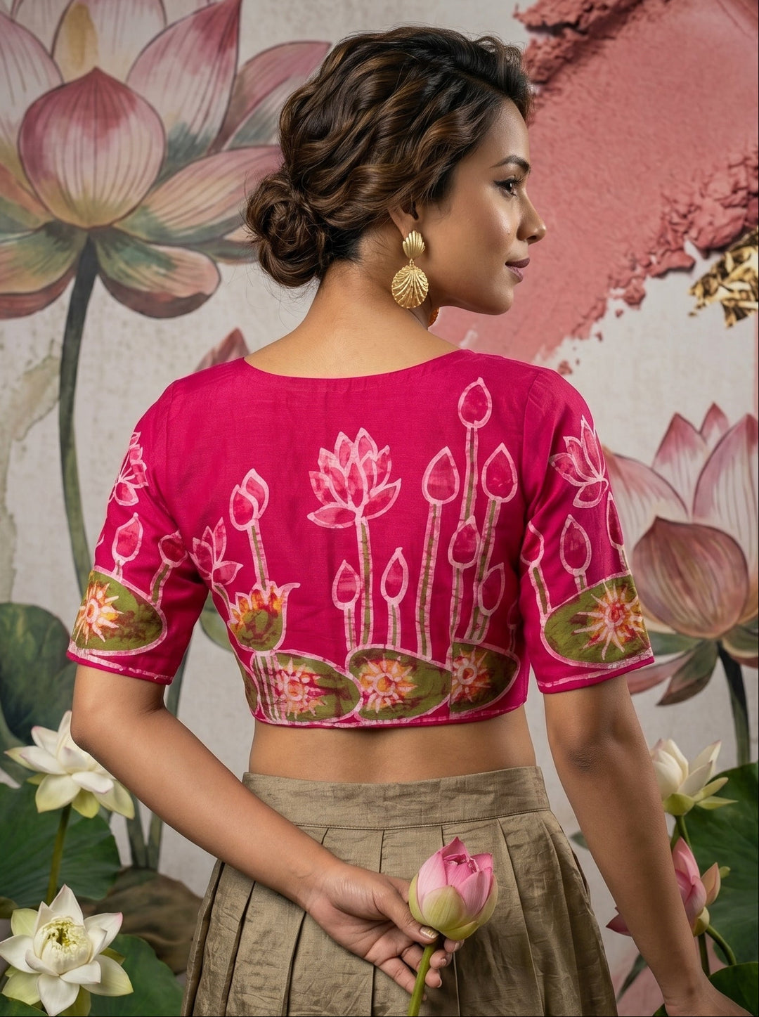 Lotus Batik -Designer Blouse