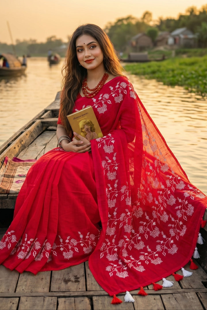 Bangarup (বঙ্গরূপ)– The Beauty of Bengal Embroidered Saree