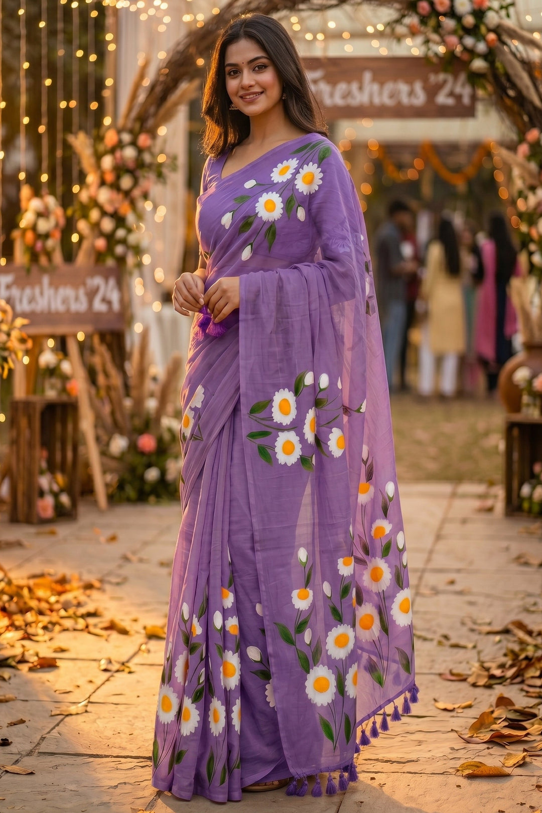 The perfect fresher's party  Mul Cotton Saree