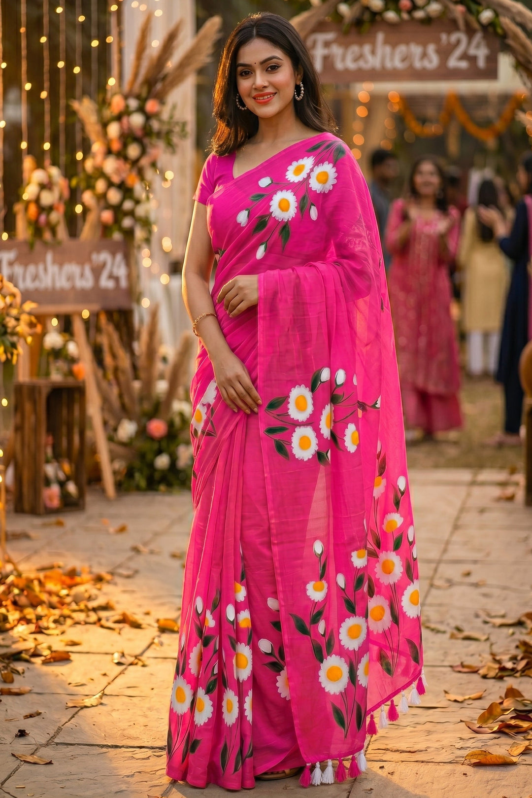 The perfect fresher's party  Mul Cotton Saree