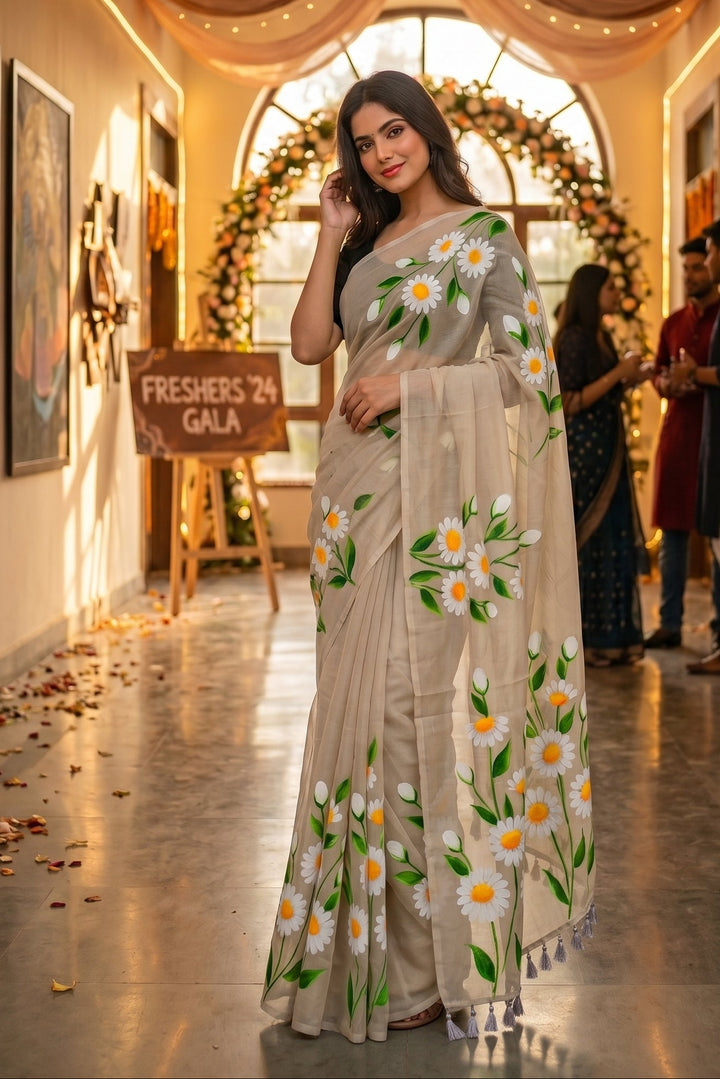 The perfect fresher's party  Mul Cotton Saree