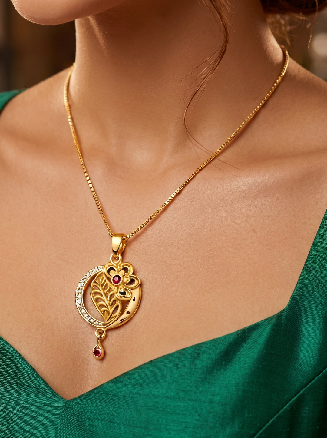 The Love poem -Gold Plated Chain and Locket Set