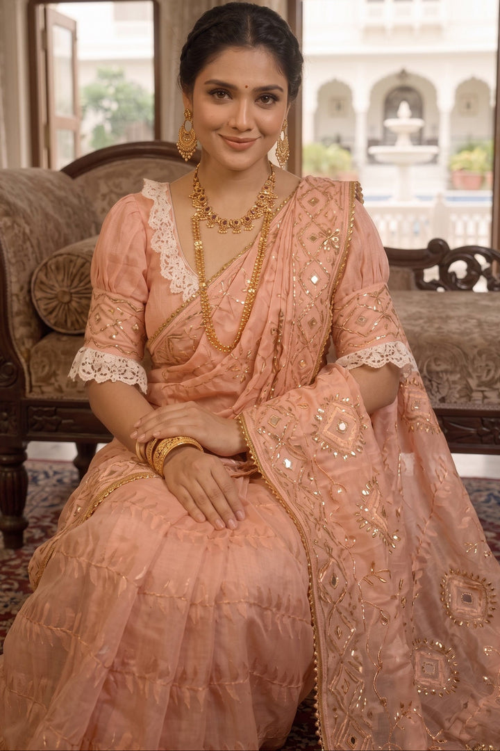 Monihar Katdana Jamdani Saree With Blouse (Combo)
