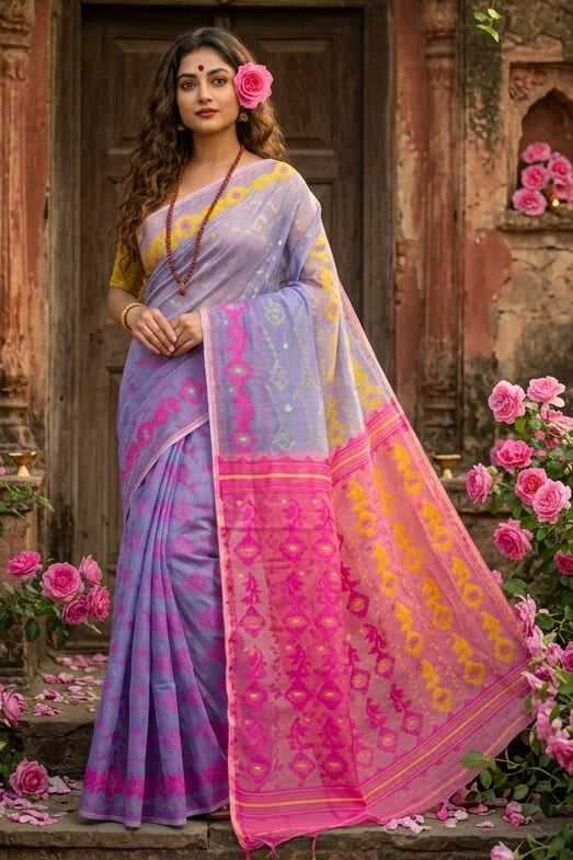 Balaka Premium Ganga Jamuna Jamdani Saree
