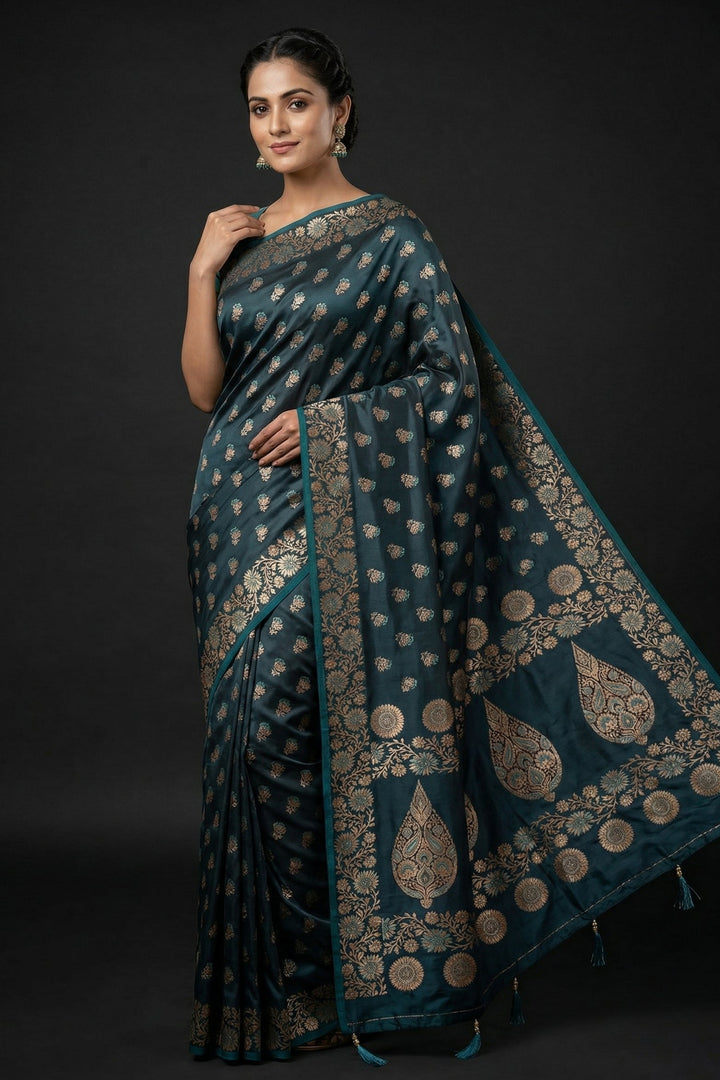 Flowy Magic (Satin Silk Saree)