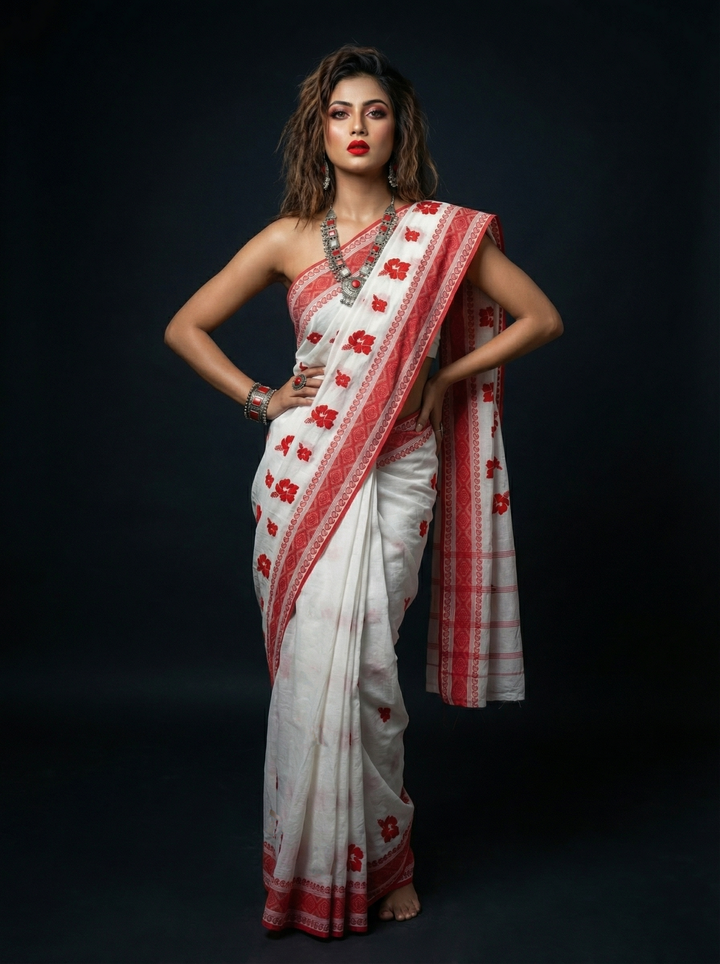 Ashtami Tangail Tant Cotton Saree