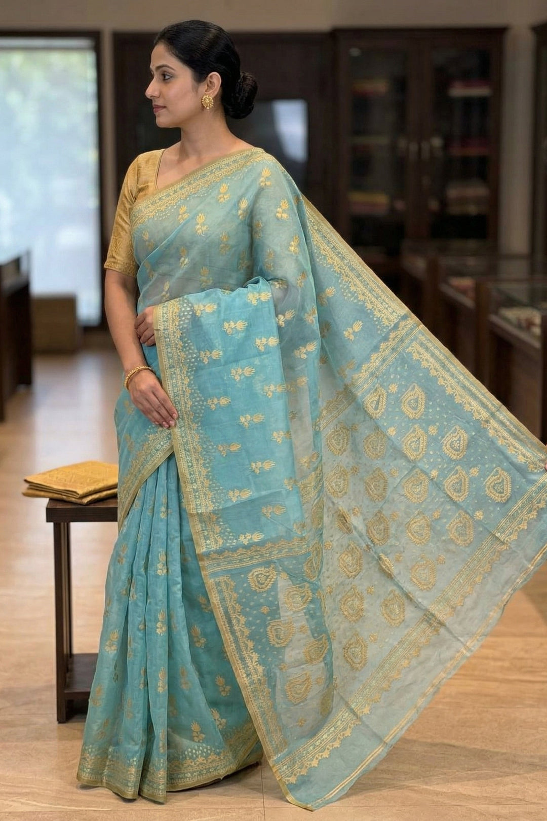 Pata Bahar Bengal Jamdani Saree