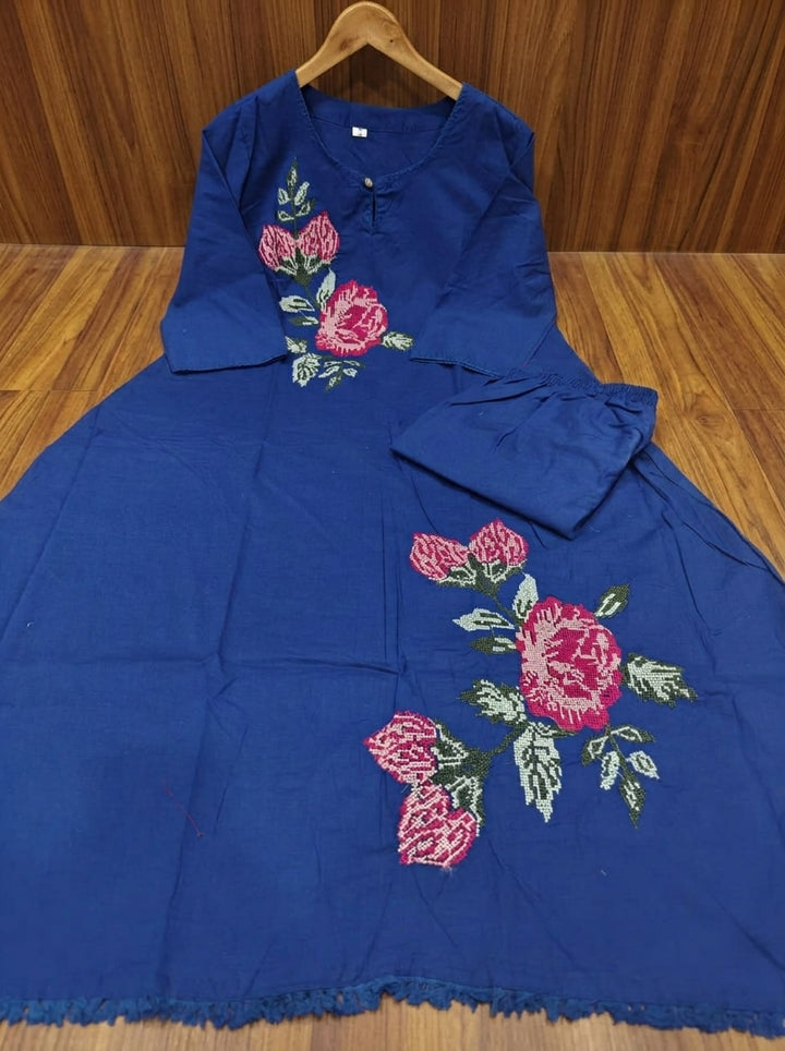 Enchanted Meadow Cotton Kurti Set